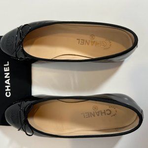 Chanel Black Ballerina Flats Size 40